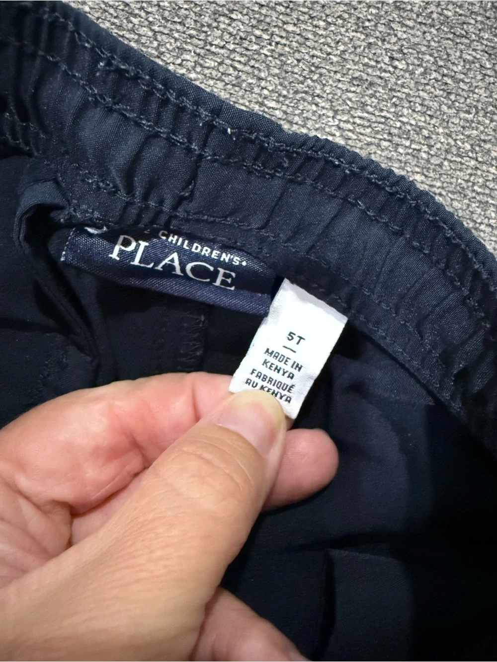 The Children's Place Dark Blue Elastic Cuffed Jogger Pants